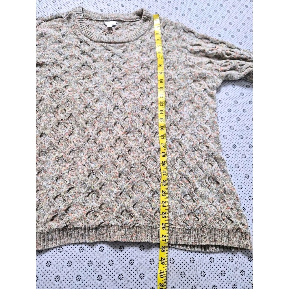 Jill Jill Chenille Cable Knit Sweater XL Tall Multicolored Long Sleeve - Picture 6 of 7